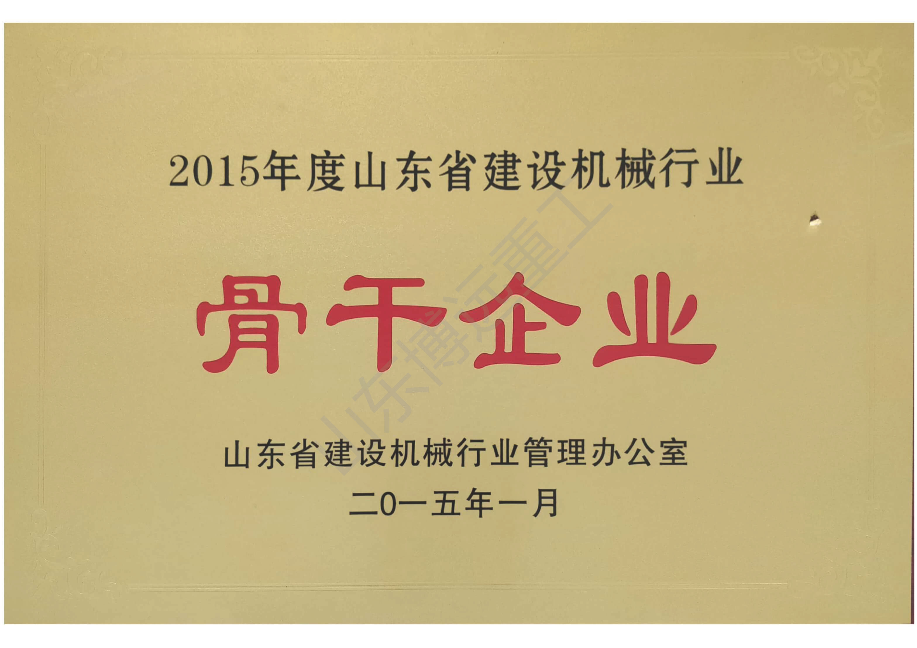 山東省建設機械行業(yè)骨干企業(yè)